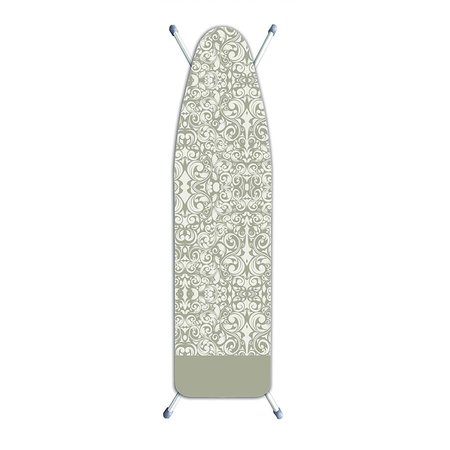 HOUSE 15 x 54 in. Deluxe Extra Thick Damask Ironing Board Cover; Beige HO837076